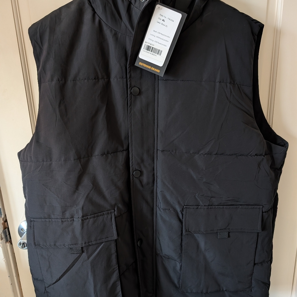 Men's Hooded Winter Vest - XXL
